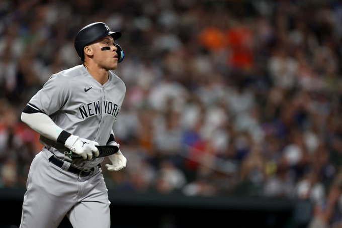 Aaron Judge in action against the Orioles.