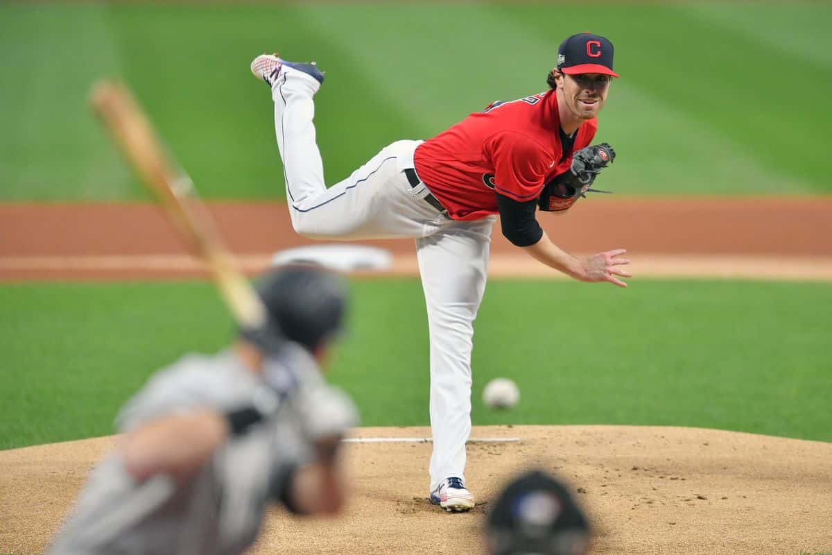 Shane Bieber is pitching against the Yankees.