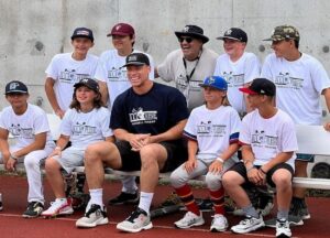 Aaron Judge of the New York Yankees with kids.