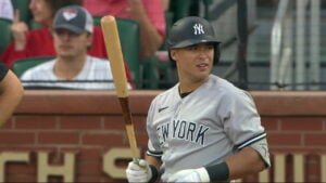 Anthony Volpe smacks an RBI triple off the right-field wall.