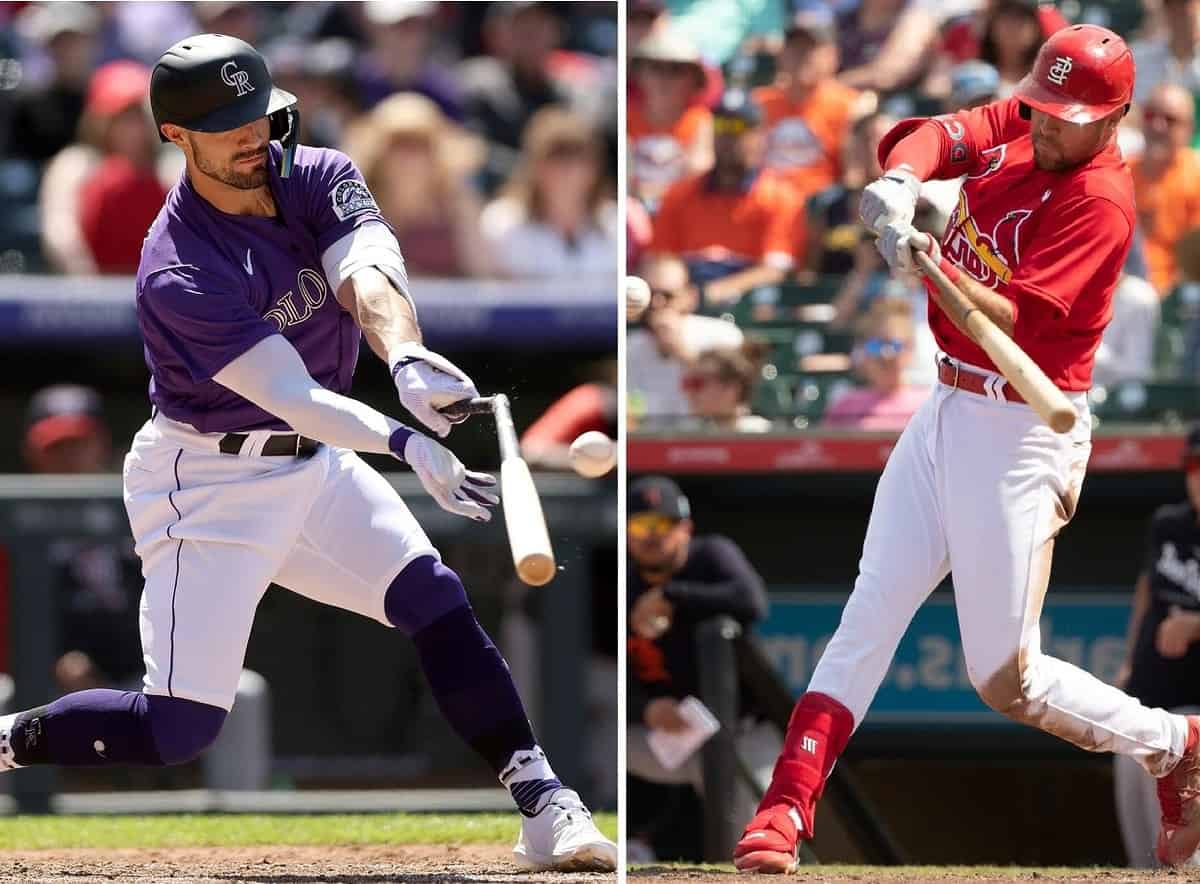 Rockies' Randal Grichuk and Cardinals Dylan Carlson are linked to Yankees as trade targets.