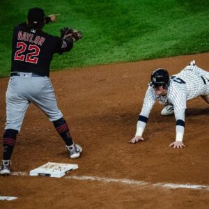 A scene from the Yankees vs. Guardians 2022 ALDS playoff.