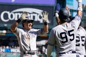 Anthony Volpe during the game between the Yankees vs Tigers, on August 31