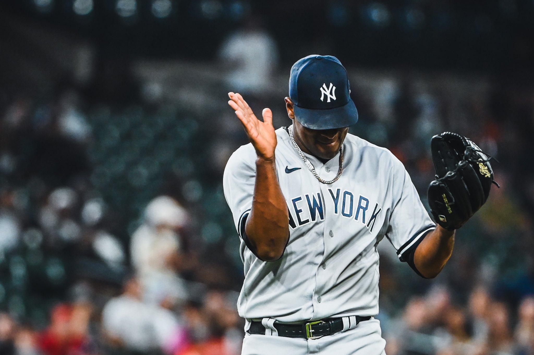Luis Severino during the game between New York Yankees and Detroit Tigers, on Monday, August 28, 2023.