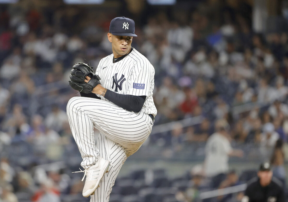 Keynan Middleton pitches during the Yankees’ loss to the Astros on Aug. 4.