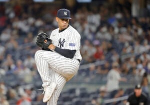 Keynan Middleton pitches during the Yankees’ loss to the Astros on Aug. 4.