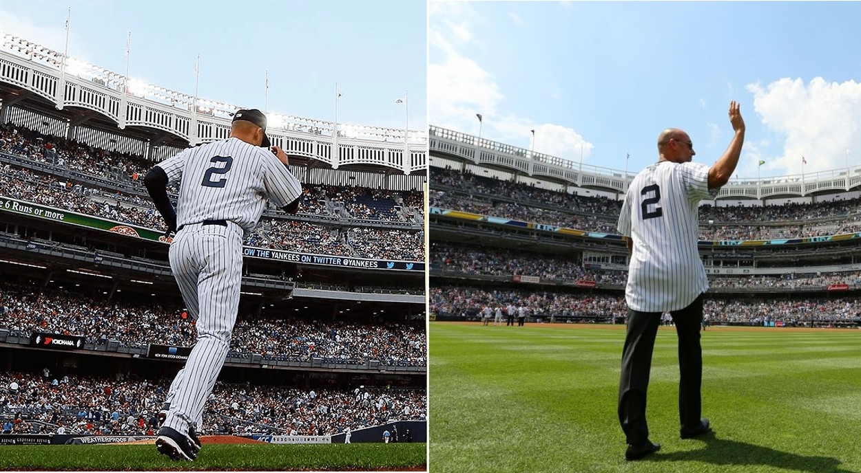 How should Derek Jeter leave the field in his last game at Yankee Stadium?