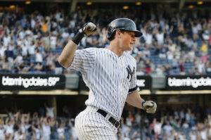 DJ LeMathieu in action for the New York Yankees.