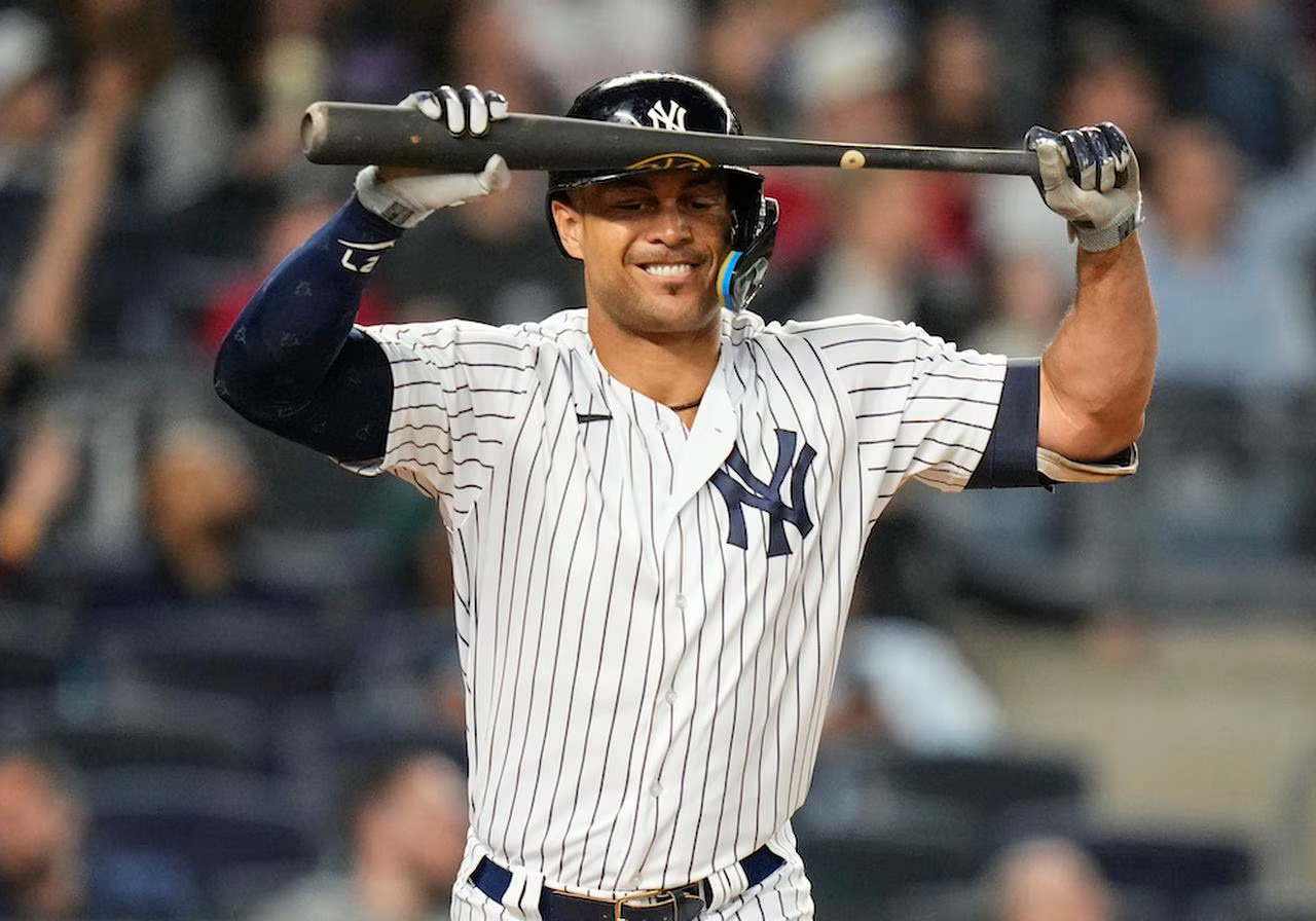 Yankees' Giancarlo Stanton Blasts Tape Measure Home Run - Sports