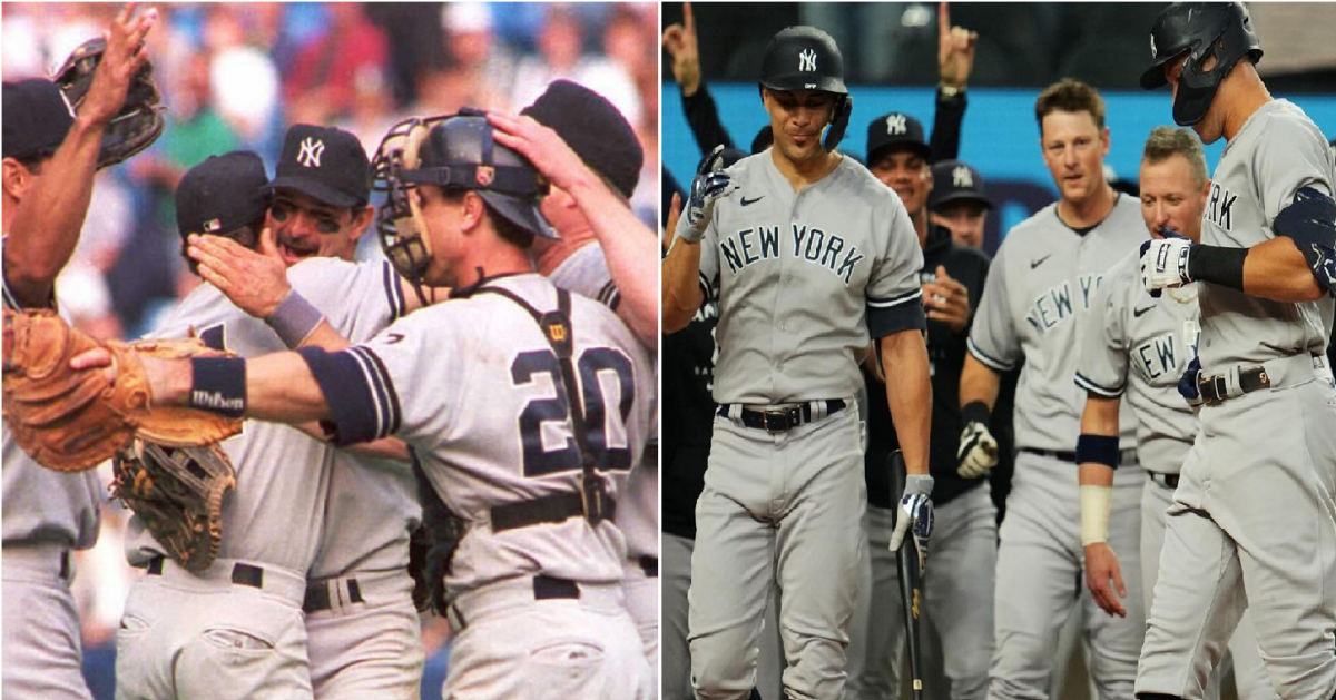 The New York Yankees in 1995 and 2023.