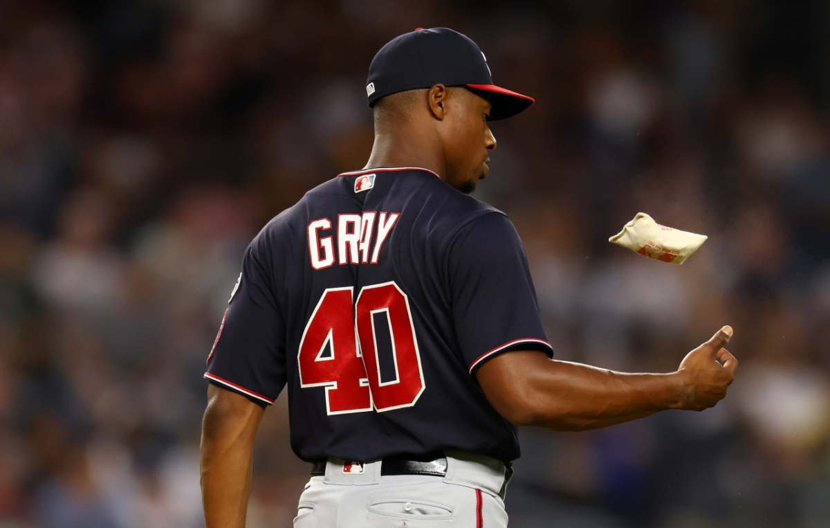 Josiah Gray starts for the Nationals against the Yankees on August 22, 2023, at Yankee Stadium.
