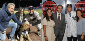 Anthony Volpe with his family and dog.