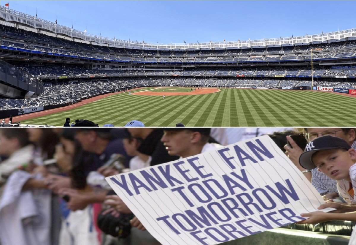 Yankees fans at Yankee Stadium