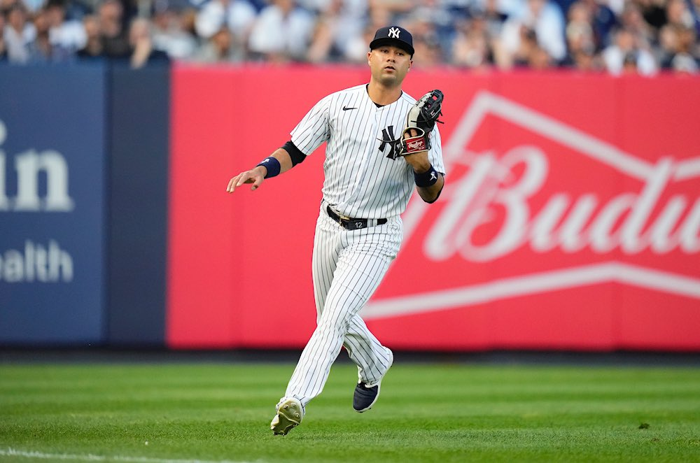 Playing left field for the Yankees on Aug 2, 2023, Isiah Kiner-Falefa picked up his first two career outfield assists in a 7-2 win over the Rays at Yankee Stadium.