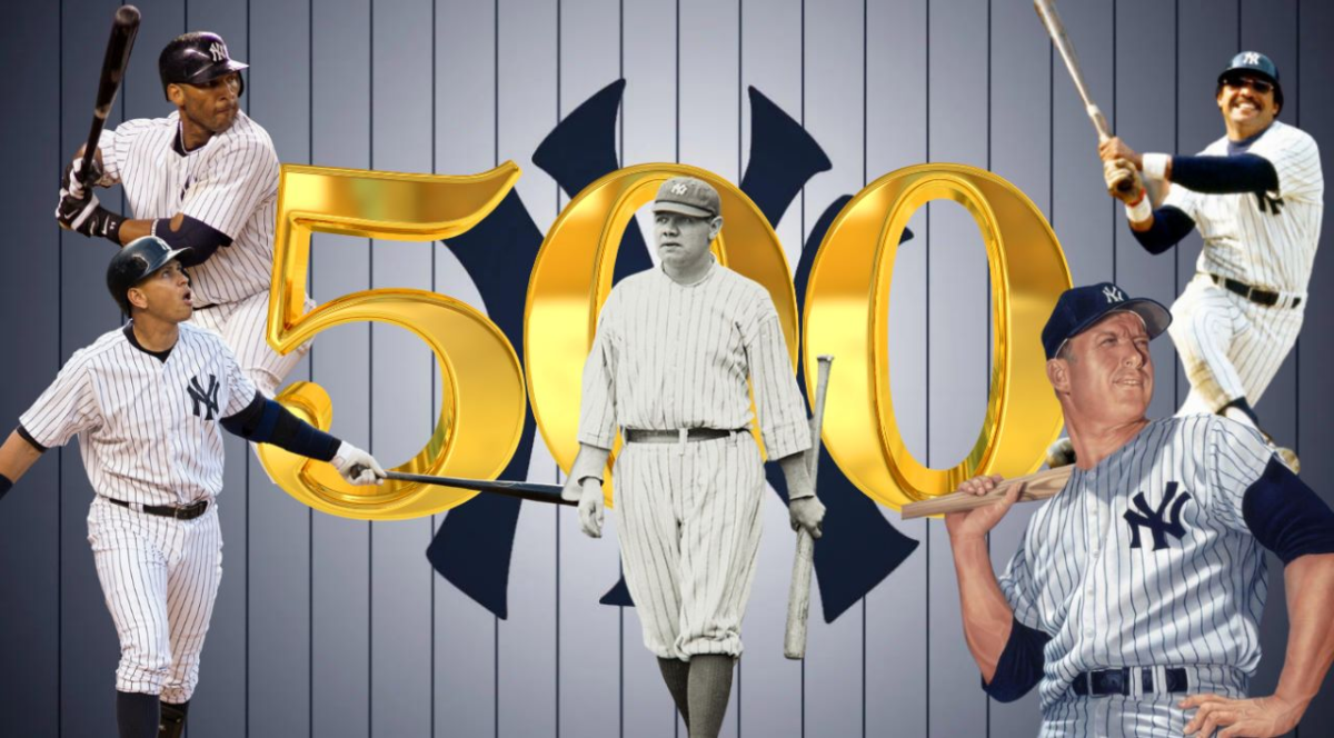 Yankees with 500+ home runs
