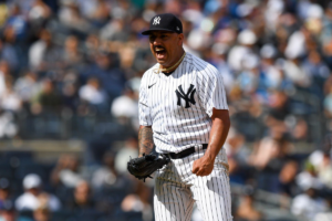 Yankees starter Nestor Cortes is seen during the game against the Astros on August 5, 2023, at Yankee Stadium.