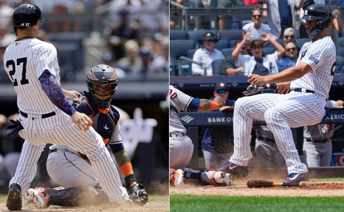 La lentitud de Giancarlo Stanton privó a los Yankees de una carrera contra los Astros el 5 de agosto de 2023, en el Yankee Stadium.