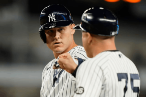 Anthony Volpe in action for the New York Yankees.