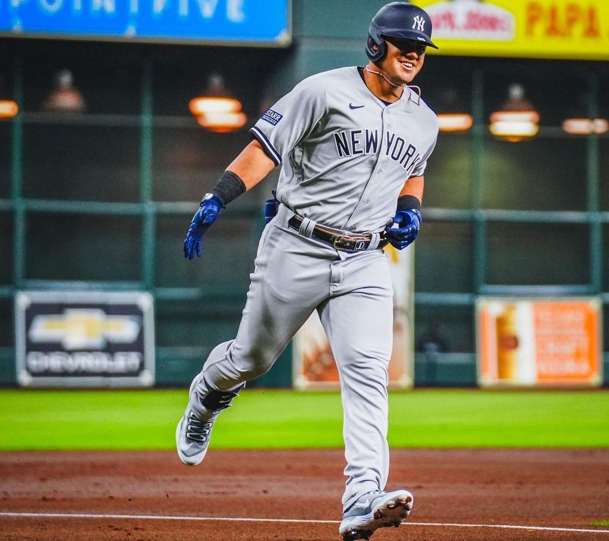 Jasson Dominguez becomes the Yankees' youngest player to debut when he steps onto the field vs. the Astros at Minute Maid Park on September 1, 2023.