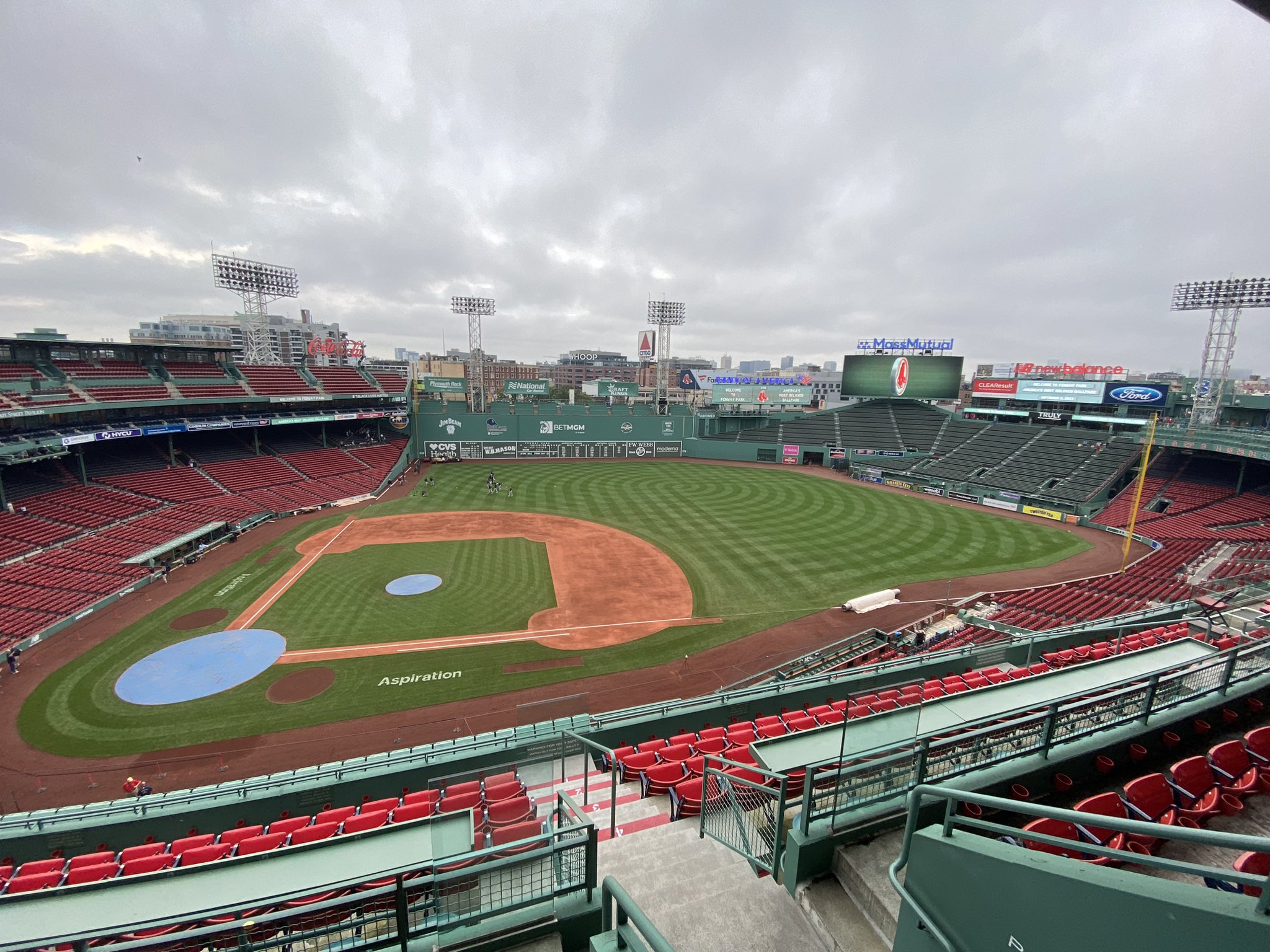 The opening game between the Yankees vs Red Sox was postponed to Tuesday due a weather trouble.