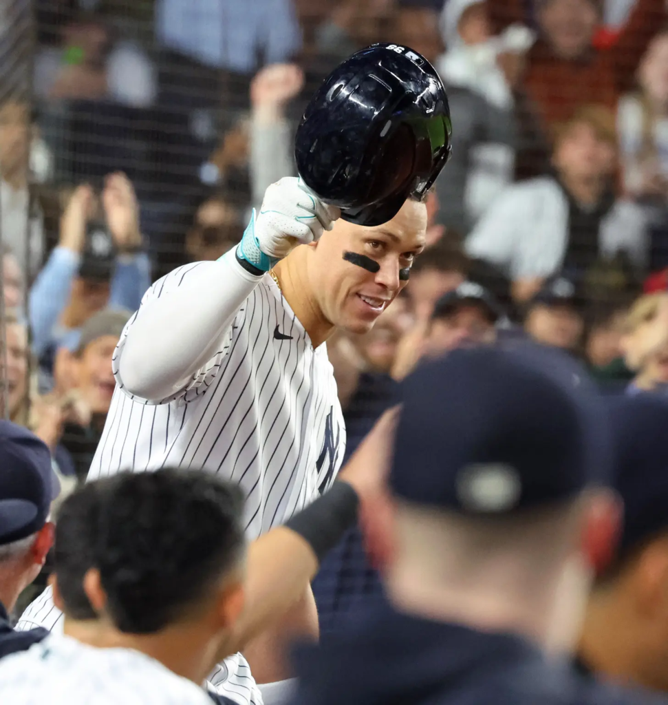 Aaron Judge had a three-homer game as the Yankees defeated the Diamondbacks 7-1 at Yankee Stadium on Sept 22, 2023.