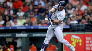 Jasson Dominguez becomes the Yankees' youngest player to debut when he steps onto the field vs. the Astros at Minute Maid Park on September 1, 2023.