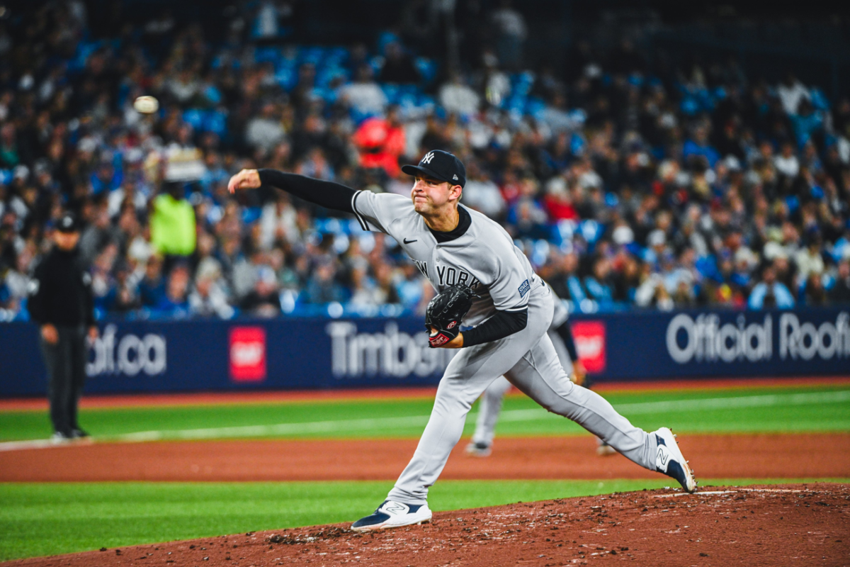Yankees starting pitcher Michael King in action against the Toronto Blue Jays at Rogers Center on Sept. 26, 2023.
