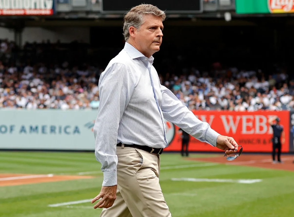 Yankees managing partner Hal Steinbrenner is at Yankee Stadium in September 2023.