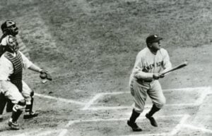 Yankees legend Babe Ruth hit three home runs in World Series Game 4 against the Cardinals at St. Louis' Sportsman Park on October 6, 1926.