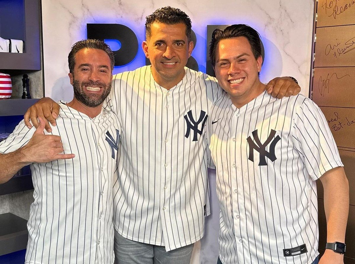 Bet-David (center) is with Marvin Goldklang and Lester Crown and the three collectively own around 30% of the Yankees. 