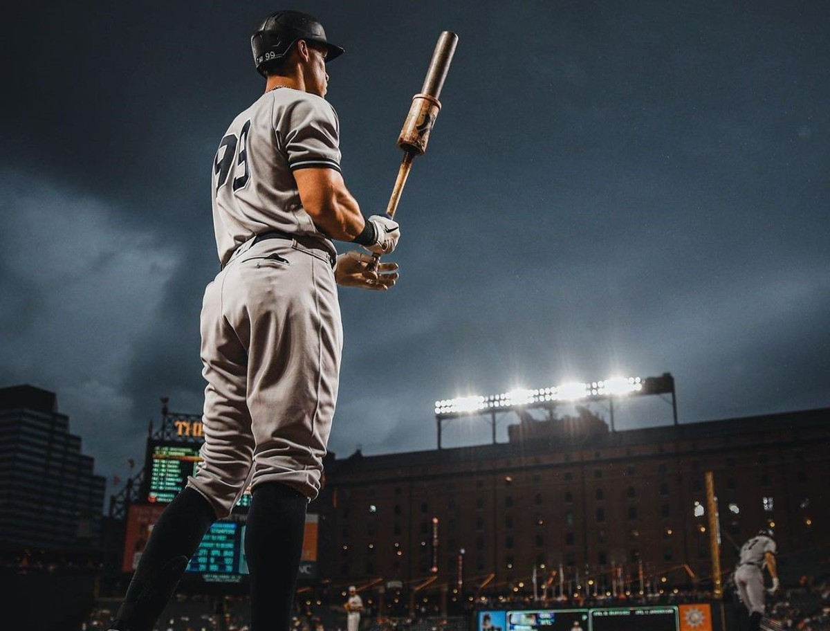 Yankees captain Aaron Judge at Oriole Park at Camden Yards in August 2023.