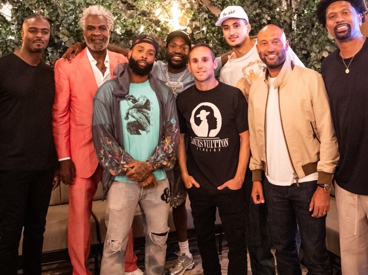 NBA star Kyle Kuzma with Yankees legend Derek Jeter.