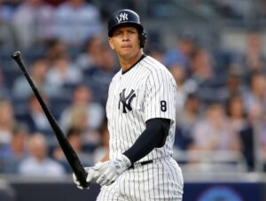 Alex Rodriguez playing for the New York Yankees