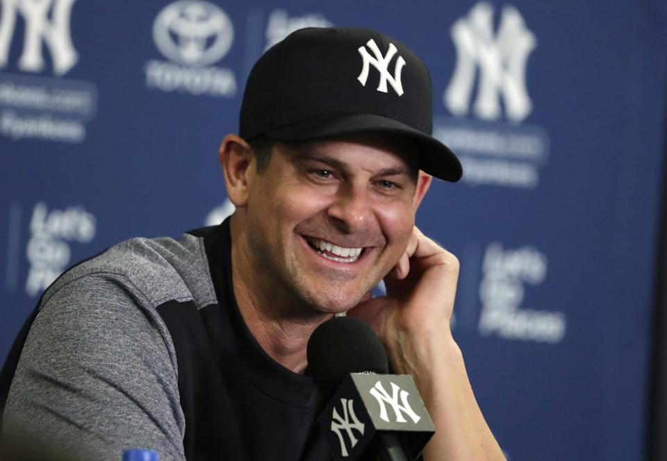 Aaron Boone, entrenador de los New York Yankees.