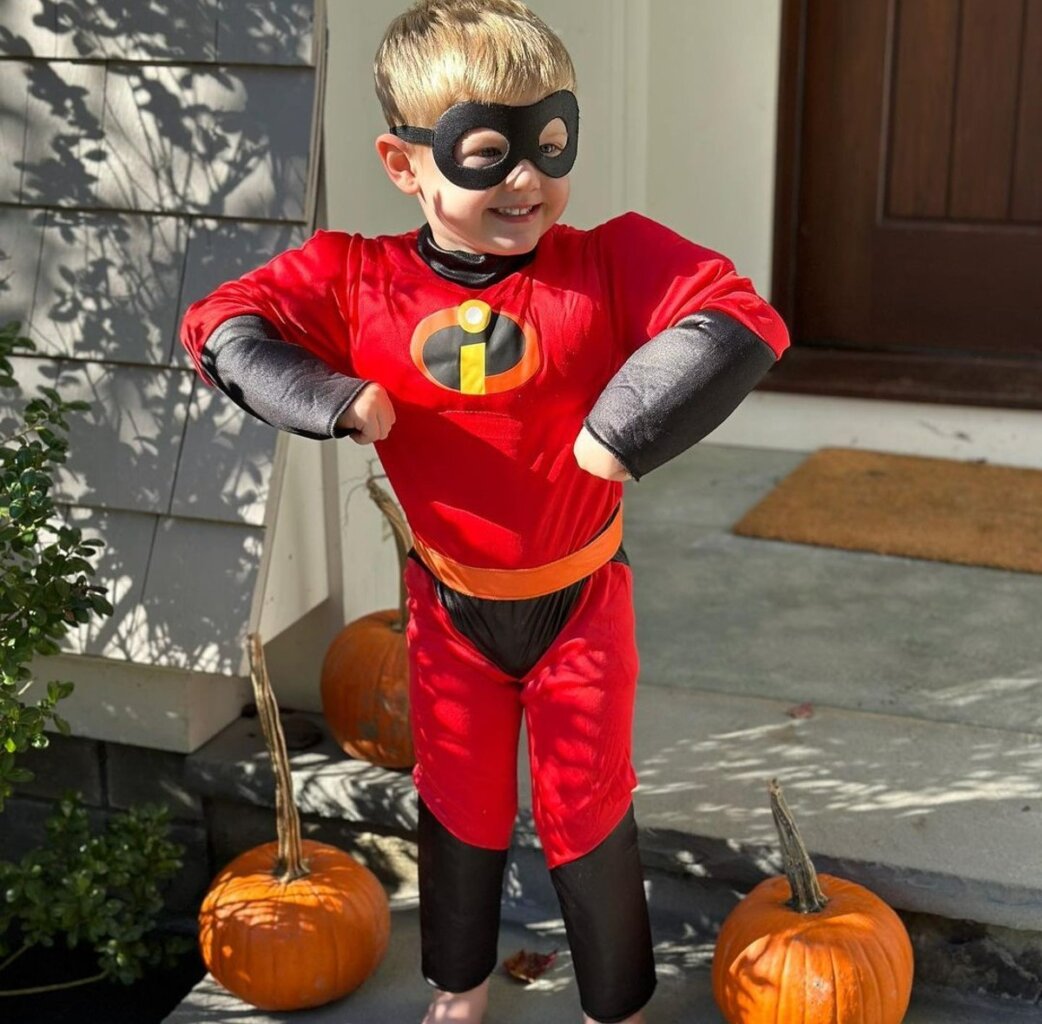 Gerrit Cole's son Mark during the Halloween celebration on October 31, 2023.