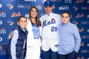 The Mets presented ex-Yankee bench coach Carlos Mendoza as their new manager on Nov. 20, 2023.