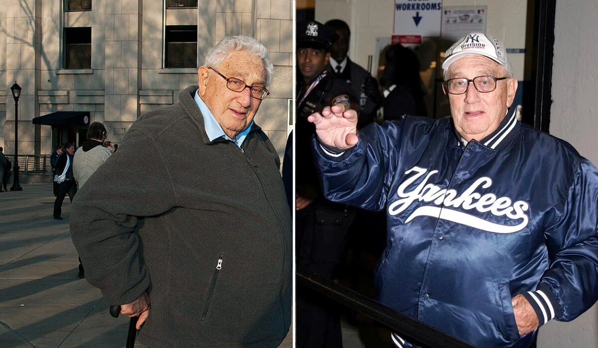 Henry Kissinger is at Yankee Stadium.