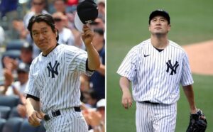 Ex-Yankees Japanese stars Hideki Matsui and Masahiro Tanaka.