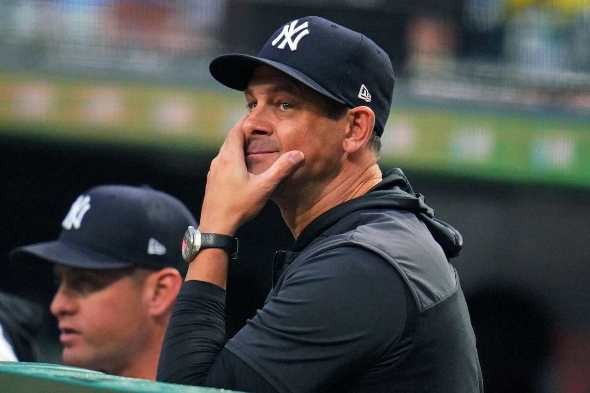 The manager of the New York Yankees, Aaron Boone