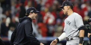 Players of the new york yankees, gerrit cole and aaron judge.