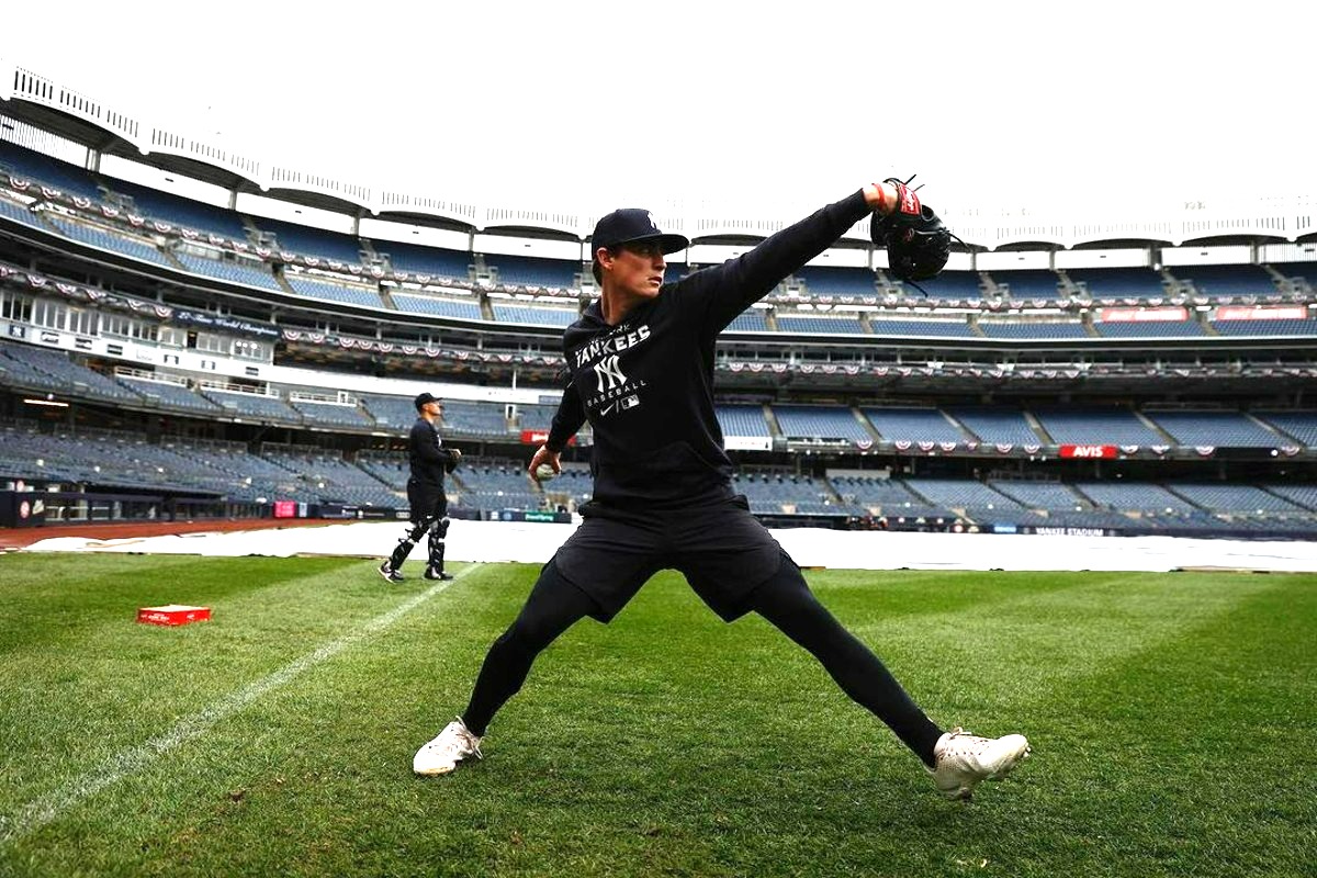 El lanzador de los Yankees Ron Marinaccio en el Yankee Stadium en mayo de 2023.