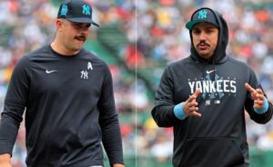 Yankees pitchers Carlos Rodon and Nestor Cortes.