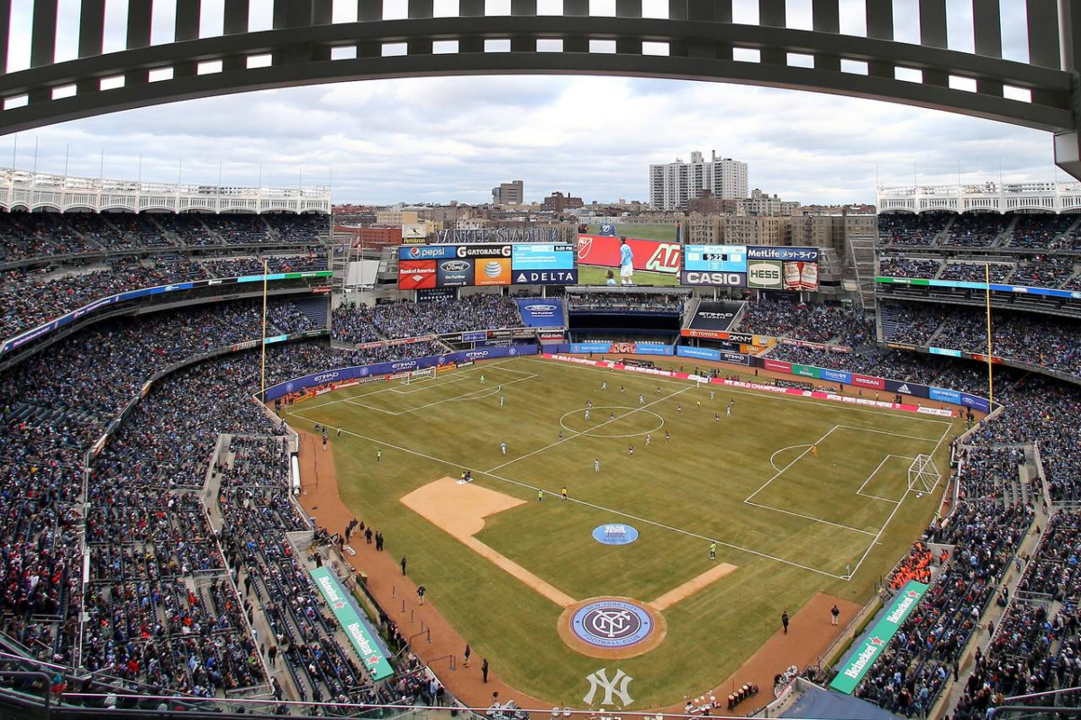 The Yankee Stadium during an MLS match