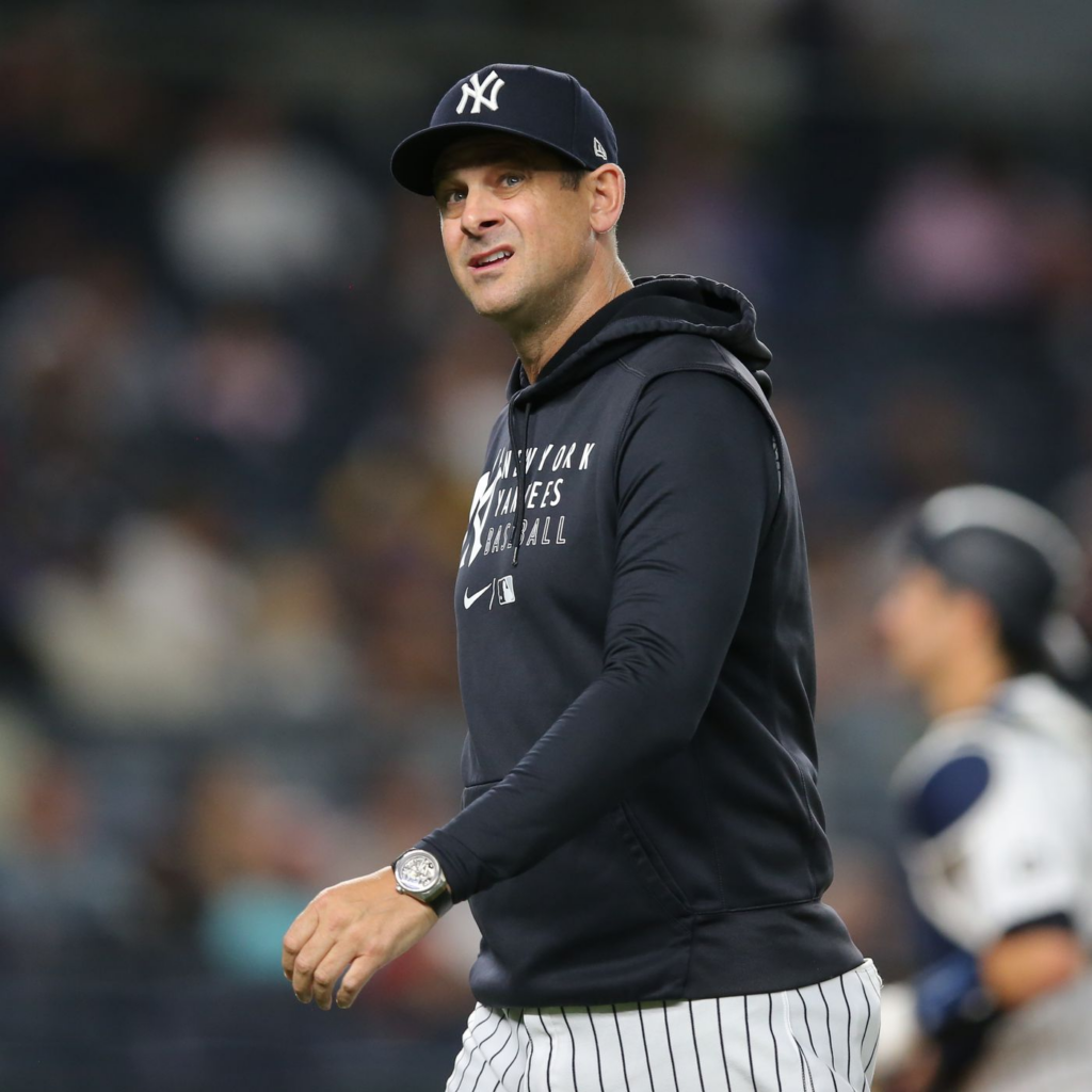 El manager de los New York Yankees, Aaron Boone