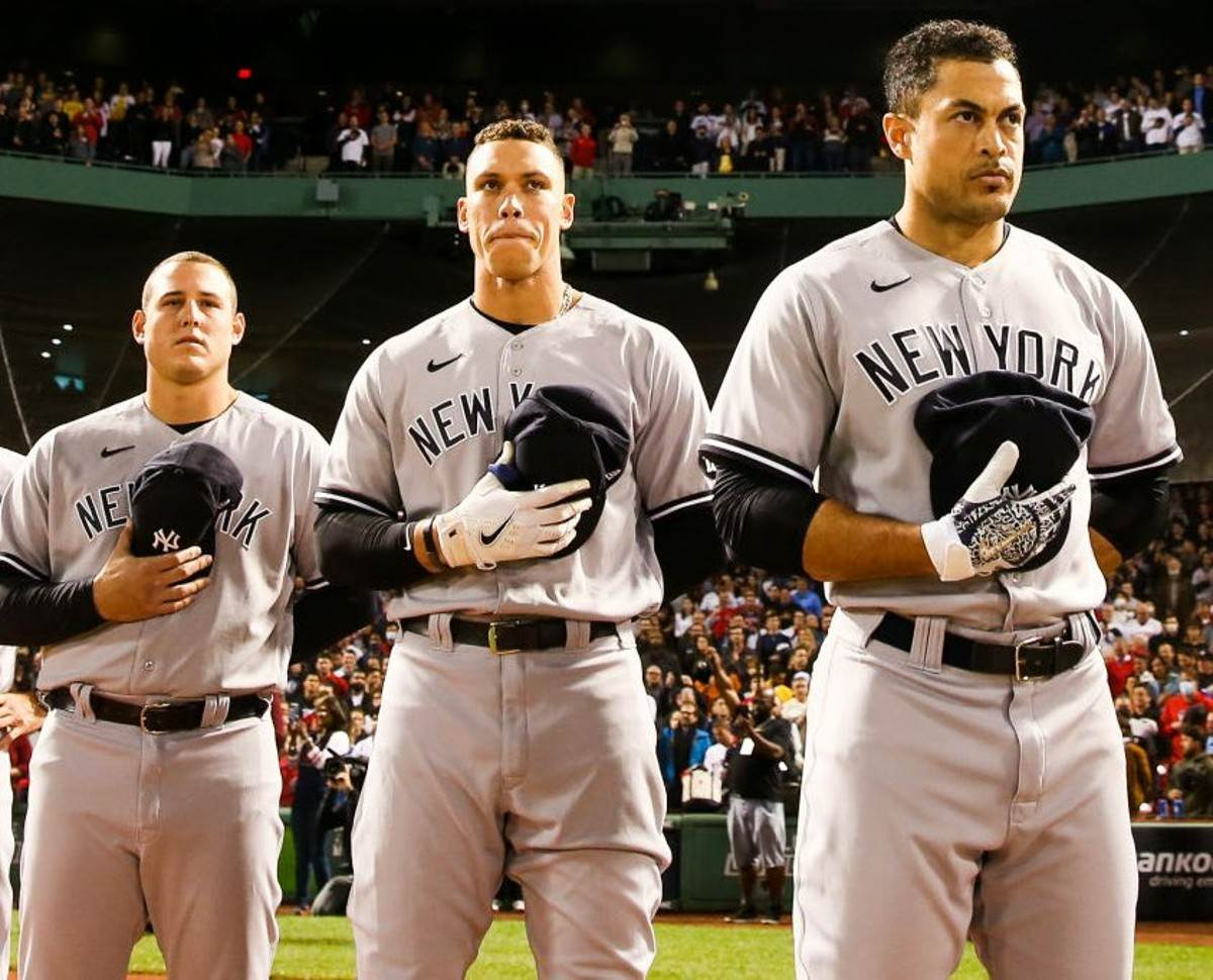 Star Yankees Anthony Rizzo, Aaron Judge, and Giancarlo Stanton