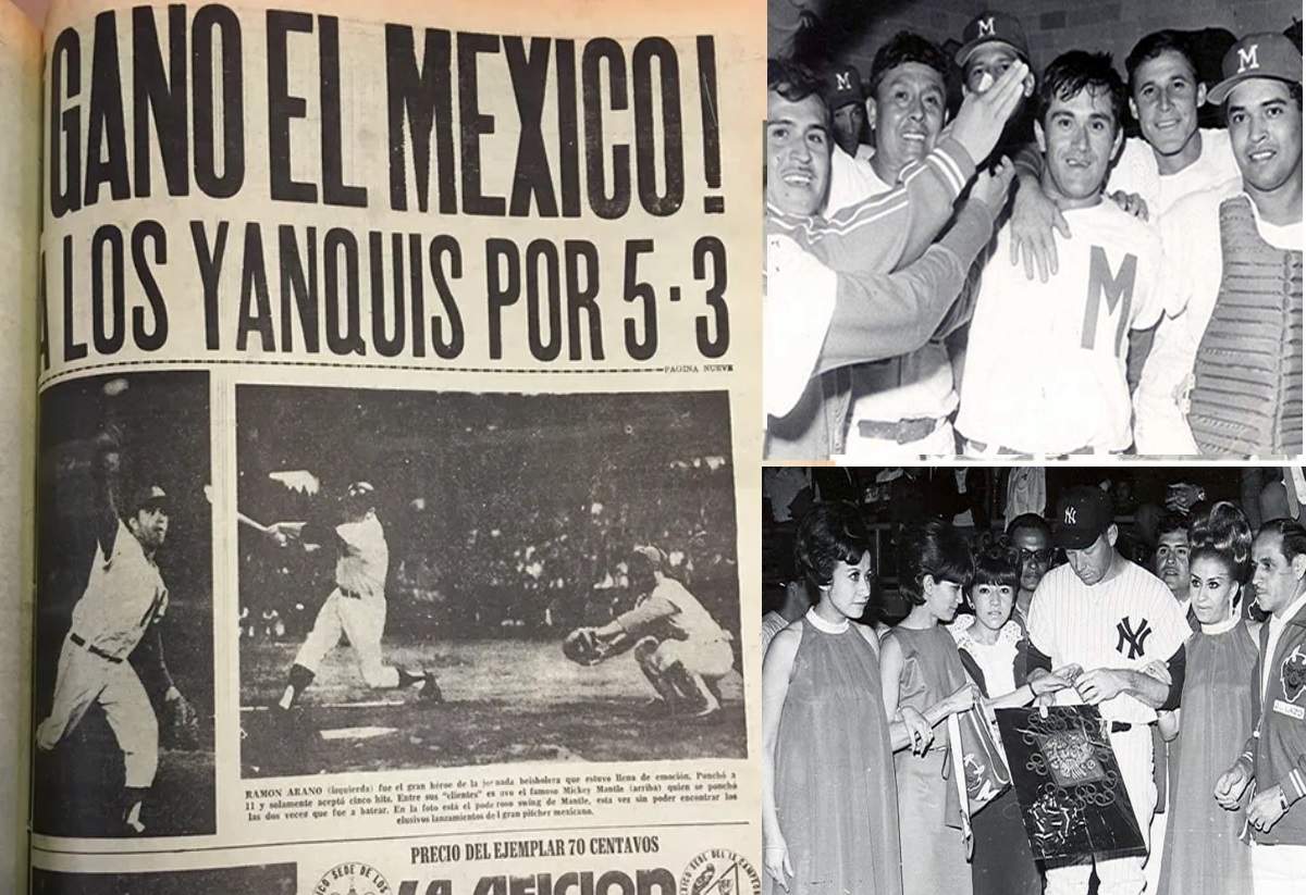 The Mexican coverage of the Yankees 1968 trip to the country to play against the Diablos Rojos del Mexico.