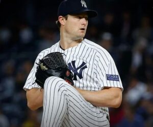Yankees ace Gerrit Cole is pitching during his Cy Young season in 2023.