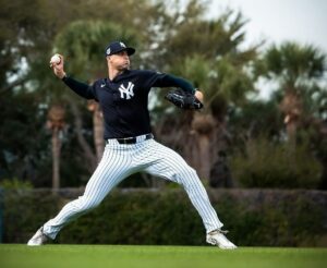 Closer Clay Holmes is at Yankees 2024 spring training camp.