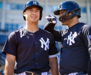 Yankees stars Anthony Volpe and Gleyber Torres are at their spring training camp in February 2024.