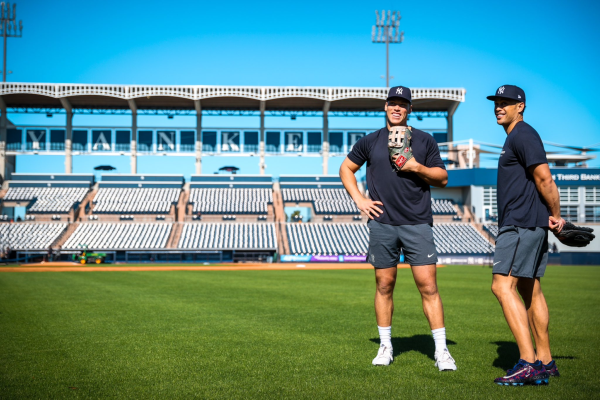 Aaron Judge durante los entrenamientos de primavera de 2024.